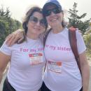 Kara Pernice and Deborah Duffy walk in honor of their sister Susan in 2023.