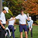 August Herbert chats with the team. August Herbert chats with the team.