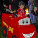This Lightning McQueen won first place in the costume contest in the preschooler to kindergartener category.