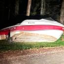 The mysterious abandoned boat on the side of Wolf Island Road. Source: Mattapoisett Police Department Facebook