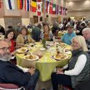 Senior citzens were served a holiday meal all for free.