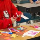 Students made kindness wreaths to give to one another.