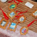 Small painted ornaments perfect for Christmas trees.