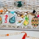 Some of Ann Williams' painted shells. 