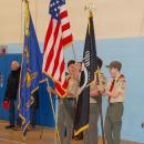 The Boy Scouts were in attendance of the event. 
