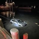 A car was submerged in the Marion Harbor. Source: Marion Fire and EMS Facebook