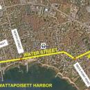 Map of the area of focus for the Mattapoisett road and sidewalk improvements. Source: MassDOT 