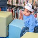 Riaan Thakrar, 2, takes a break during the "Noon Year's Eve" celebration. 