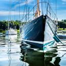 Zhou honors the maritime culture of Marion in photos such as "Water Lights."