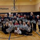 Botelho and her team practice the day before the game. 