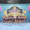 Pee Wee Cheer Team performing their dance at New England Regionals.