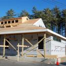 Construction began two months ago. The roof is almost fully completed. Photos by Mari Huglin