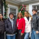 Marion returned with the annual Marion House Stroll put on by the Sippican Woman’s Club. Volunteers, including high school students and Woman’s Club members, assisted on the day.  From left to right: Dayvie Zuckerman (Old Rochester senior), Quinn Perry (Old Rochester senior), Michelle Humphrey, Elmire Arsenault (Bishop Stang junior) and Lucas Brum (Bishop Stang junior) volunteer at one of the houses. Photo by Mari Huglin 