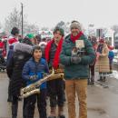 School bands played "Santa Clause is Coming to Town" as Santa docked his boat.