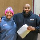 David Arancio, left, and Kevin Edwards smile together during Cannons tryouts. Photos by Grace Roche