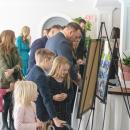 Community members could page through photos books at the celebration of life. 