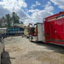 The fire occurred at the Rochester waste facility. 