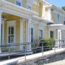 Part of the renovations include rebuilding a ramp on the side of the building. 