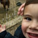 After commandeering the camera, Collin Smith, 2, snaps a self-portrait. 