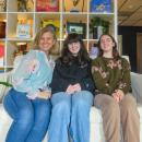 From left: Terri Lerman, Sara Duane and Penelope Angeley sit together at the Learning Loft. 