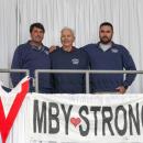 From Left: David Kaiser, Mattapoisett Boatyard founder Arthur Mclean and Ned Kaiser at the grand re-opening on Saturday, May 9. Photos by Samantha DeGenova