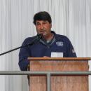 David Kaiser gives a speech during the grand re-opening. 