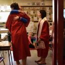 Senior Max Chace embraces his former teacher, Ashley Sweatland. Photos source: ORRHS