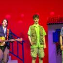 From left: Luca Cabral, Liam Osterday and Linden White play Sophie's potential dads Harry Bright, Bill Austin and Sam Carmichael, respectively.