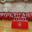 The class of 2026 stands at the end of the ceremony. 