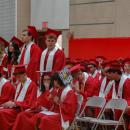 Students wait for their name to be called. 
