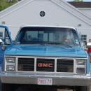 Susan O'Leary sits in her truck and revs the engine. 