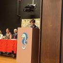 Old Hammondtown Elementary School student Micah Kratochvil gives a speech at his school's sixth grade graduation. 