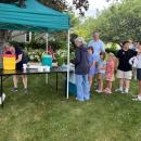 Kids — and parents — line up for ice pops. 