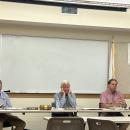 From left: Select Board members Toby Burr, John Hoagland and Randy Parker at the Tuesday, June 16 meeting. Photo by Grace Roche
