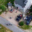 Police investigate 10 Harbor Road where the shooting occurred on June 30. Photos by David Curran