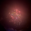 Crowds gathered on the beach and nearby streets in Marion to see the fireworks. 