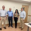 From left: Select Board members Toby Burr and John Hoagland, Town Clerk Madie-Lynn Burgeois and Select Board member Randy Parker at the Tuesday, July 21 meeting. Photo by Grace Roche