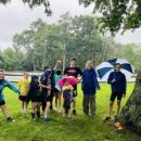 The rain didn't stop kids from exploring nature. 