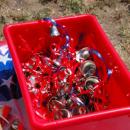 People could bring their own bells or take some available at the event. 