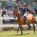 Calie Johnson and Karina competed together in the horse show. 