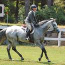 Sky Blue, ridden by Fiona Marques, makes a turn on the course. 