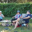 From left: Lynette Alves and Lori Mello, of Mattapoisett, and Paul Cafasso, of Canton, enjoyed a picnic meal together. 