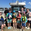 Coastal explorers take a trip on the Marion Harbormaster boat during the week-long program. Photos source: Marion Natural History Museum