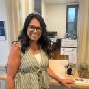 Town Clerk Madie-Lynn Bourgeois poses on her first day of work on Monday, Aug. 3. Photo by Grace Roche