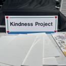 A table on Stan Bradford's property offers boards for people to decorate and return for his Kindness Project. Photos by Grace Roche