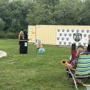 Becky Eitas spoke during the ceremony. 