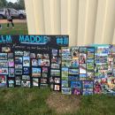 Photo boards commemorate Madelyn's life. 