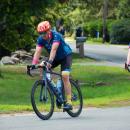 Riders turn onto Neck Road from North Avenue. 