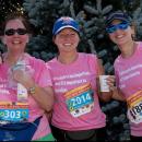 From left: Tocci, and Susan's sisters Kara Pernice and Debora Duffy try to cool off during their walk in 2017. 