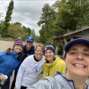 After the COVID-19 pandemic, the team started walking the Falmouth bike path, and completed the half marathon distance in 2022. 